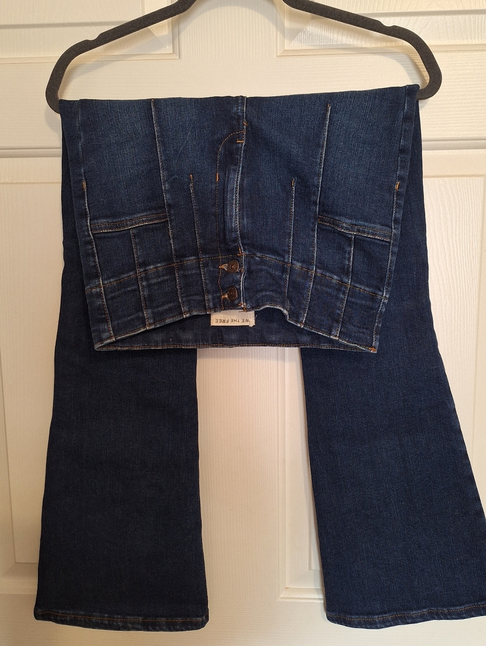 We The Free Dark Blue Wide Leg Jeans